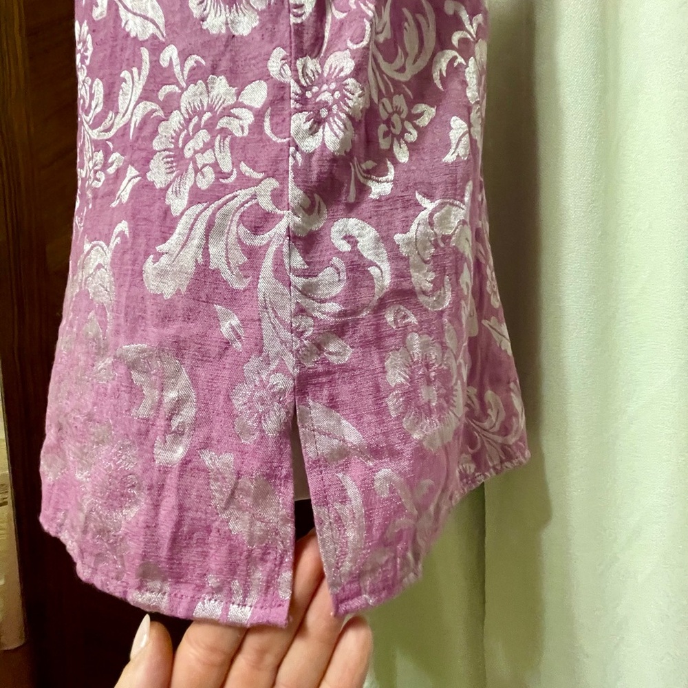3 Piece Wm suit. Linen- cotton blend. Rose/lavender color. EUC. So feminine. - Picture 8 of 16